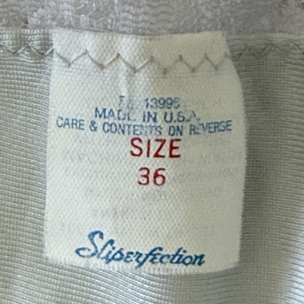 VTG Slip Dress Lace Silky Women M 36 Lingerie Cocktails Nylon babydoll - Picture 8 of 8